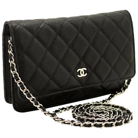 chanel cross body black|black chanel bag with chain.